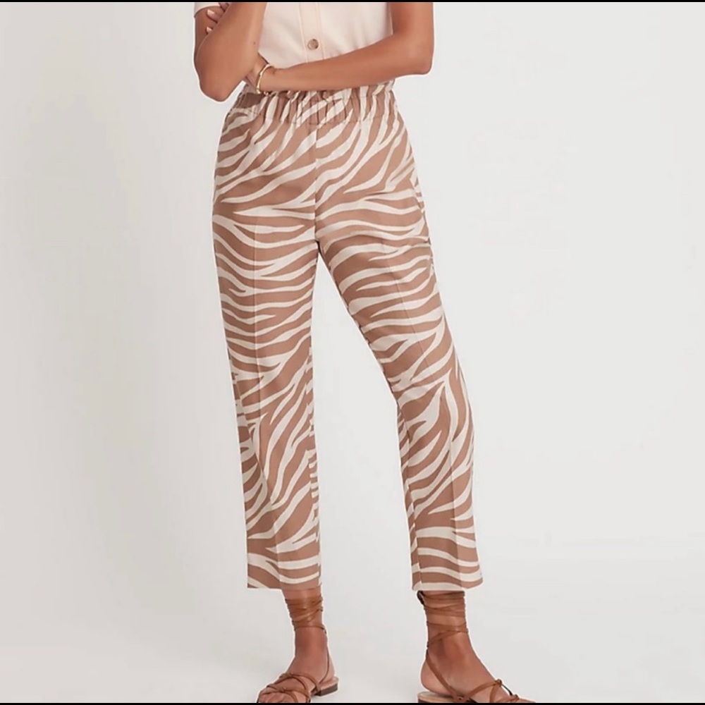 Ann Taylor The Zebra Pull On Easy Ankle Pant Size XXSP